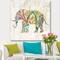Designart - Boho Paisley Elephant II vII - Bohemian & Eclectic Canvas Art